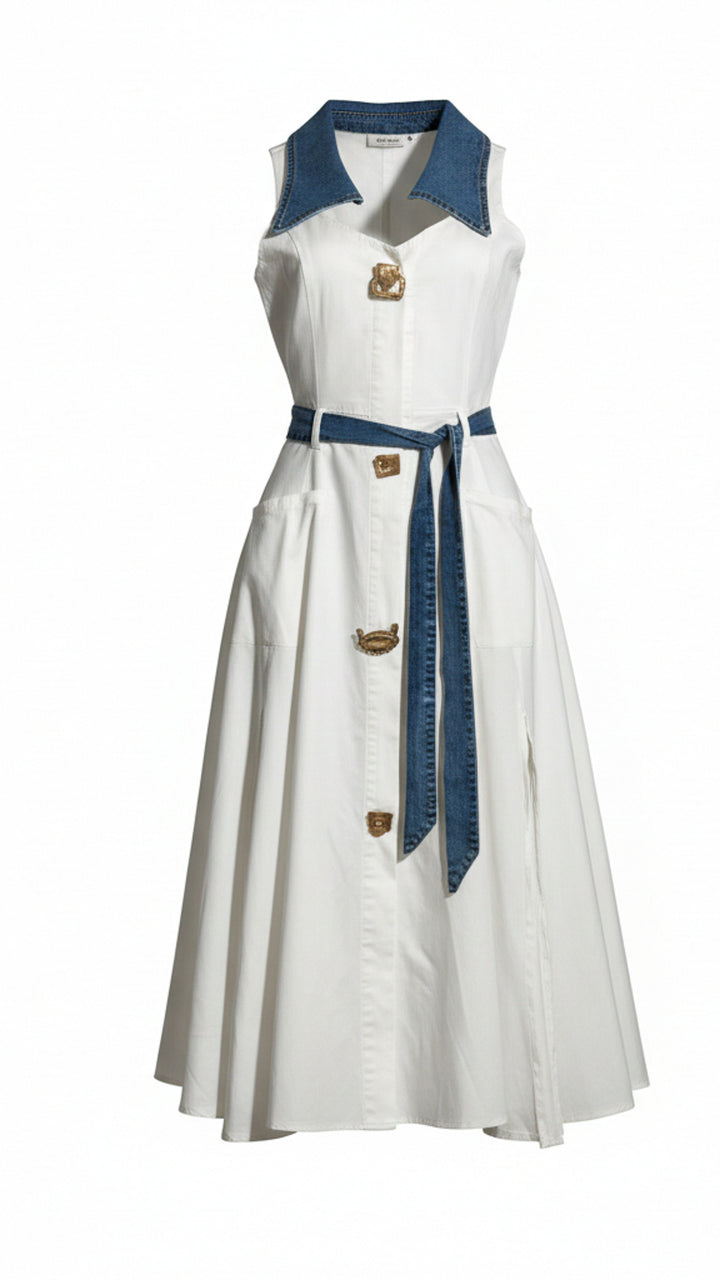 front view image 2 of Althea Denim Midi Dress