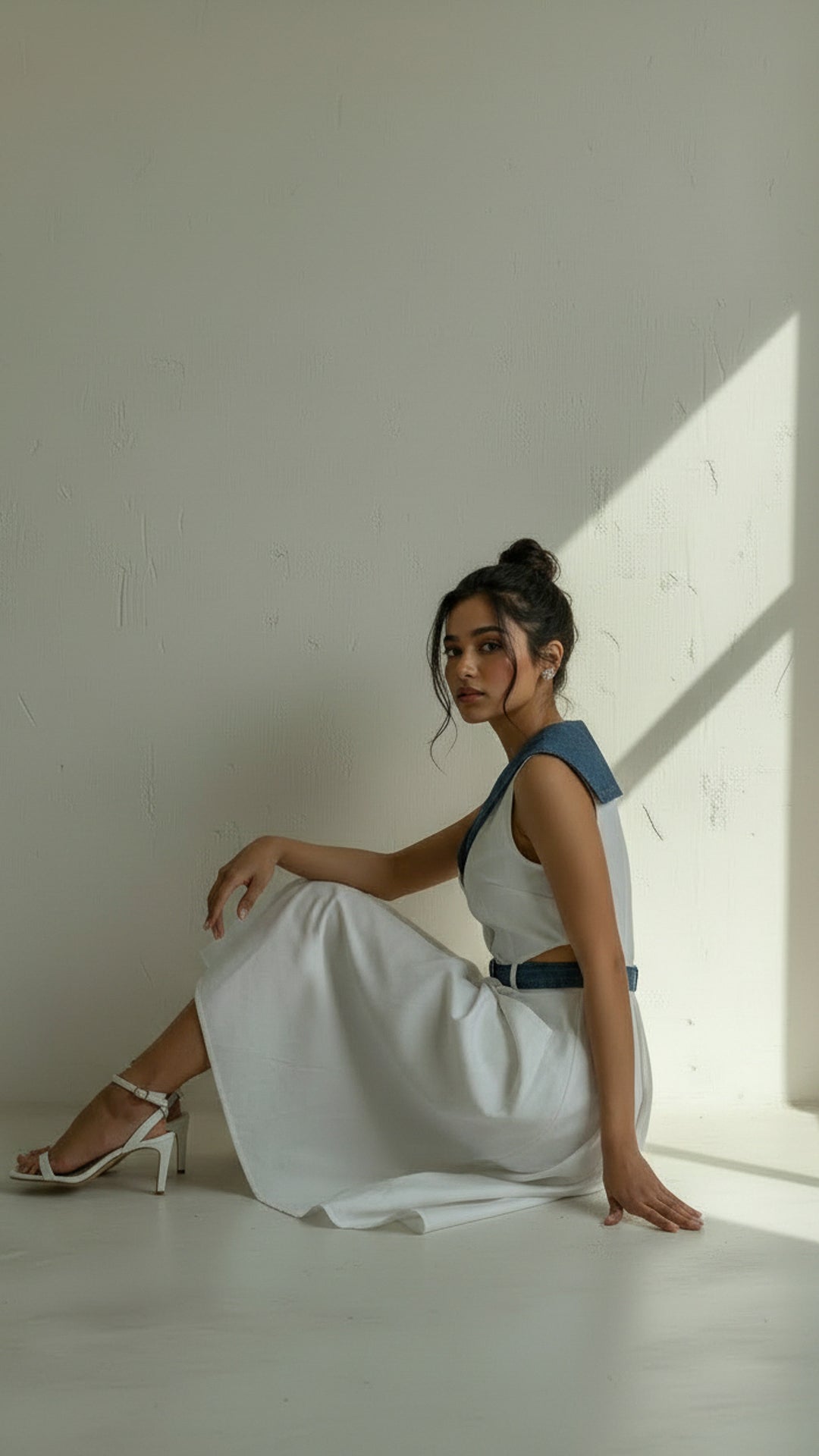side view image 2 of Althea Denim Midi Dress