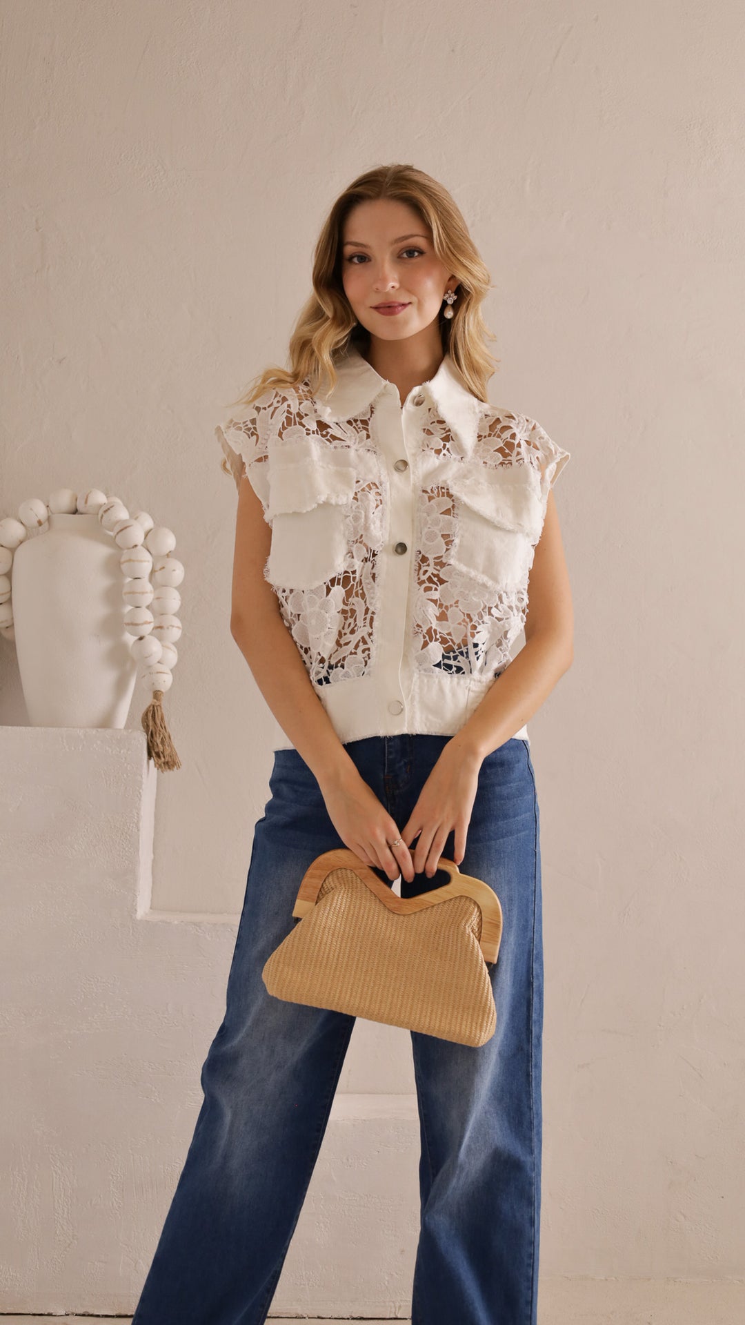 front view image 1 of Flavia Denim Blouse