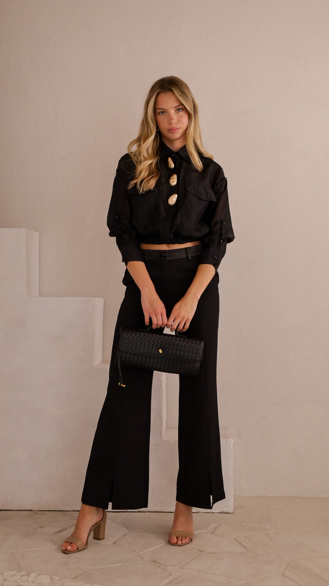 front view image 3 of Livia Sheer Button-Up Top