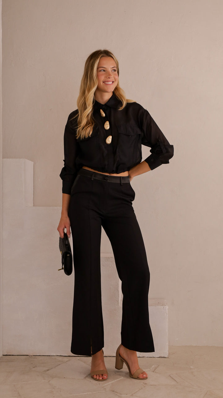 front view image 4 of Livia Sheer Button-Up Top