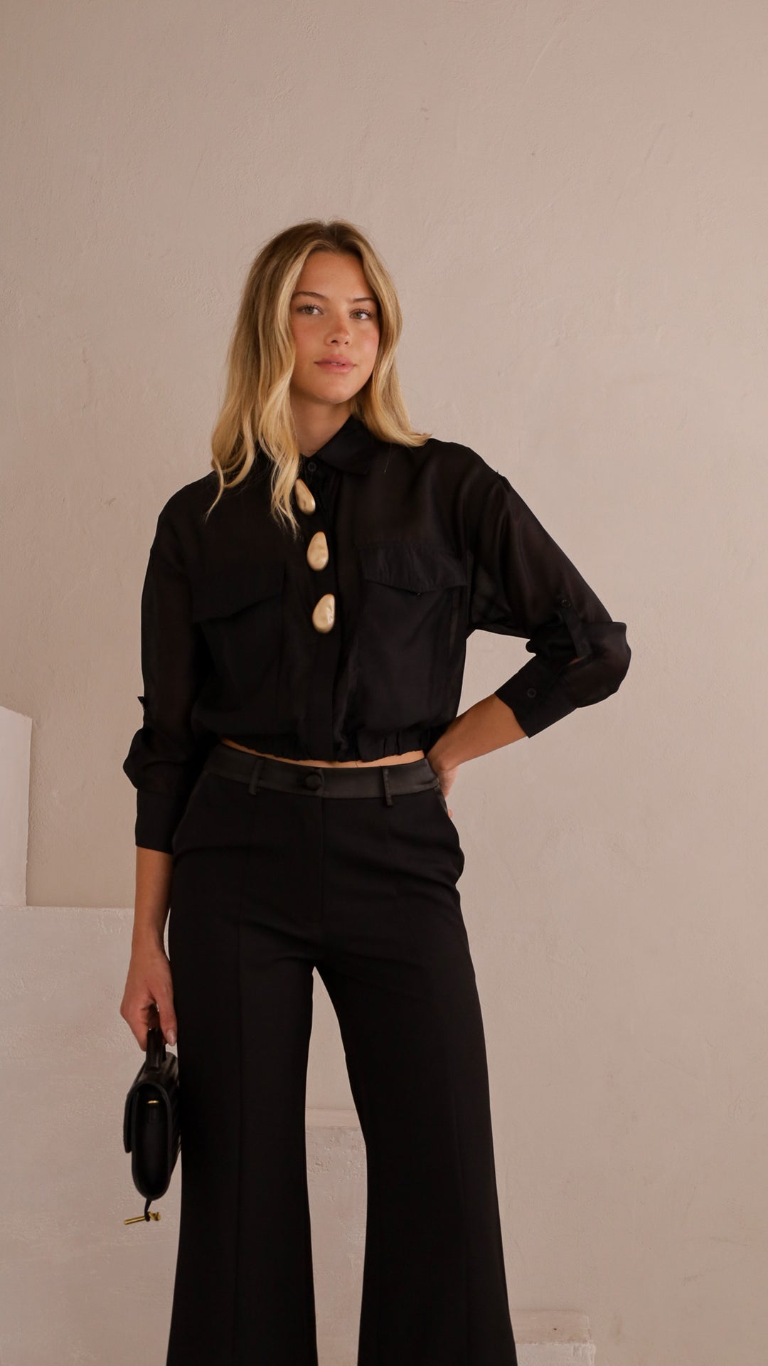 front view image 6 of Livia Sheer Button-Up Top