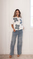 Ariana Floral Denim Top