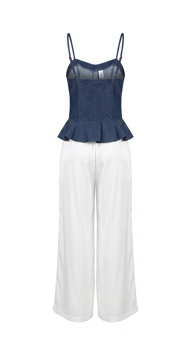 rear view image 1 of Amelie denim top