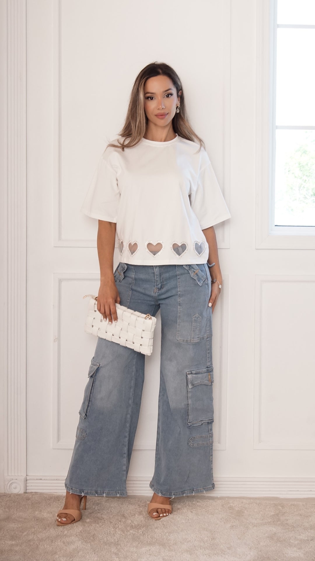 front view image 1 of Noelle Heart Trim Top