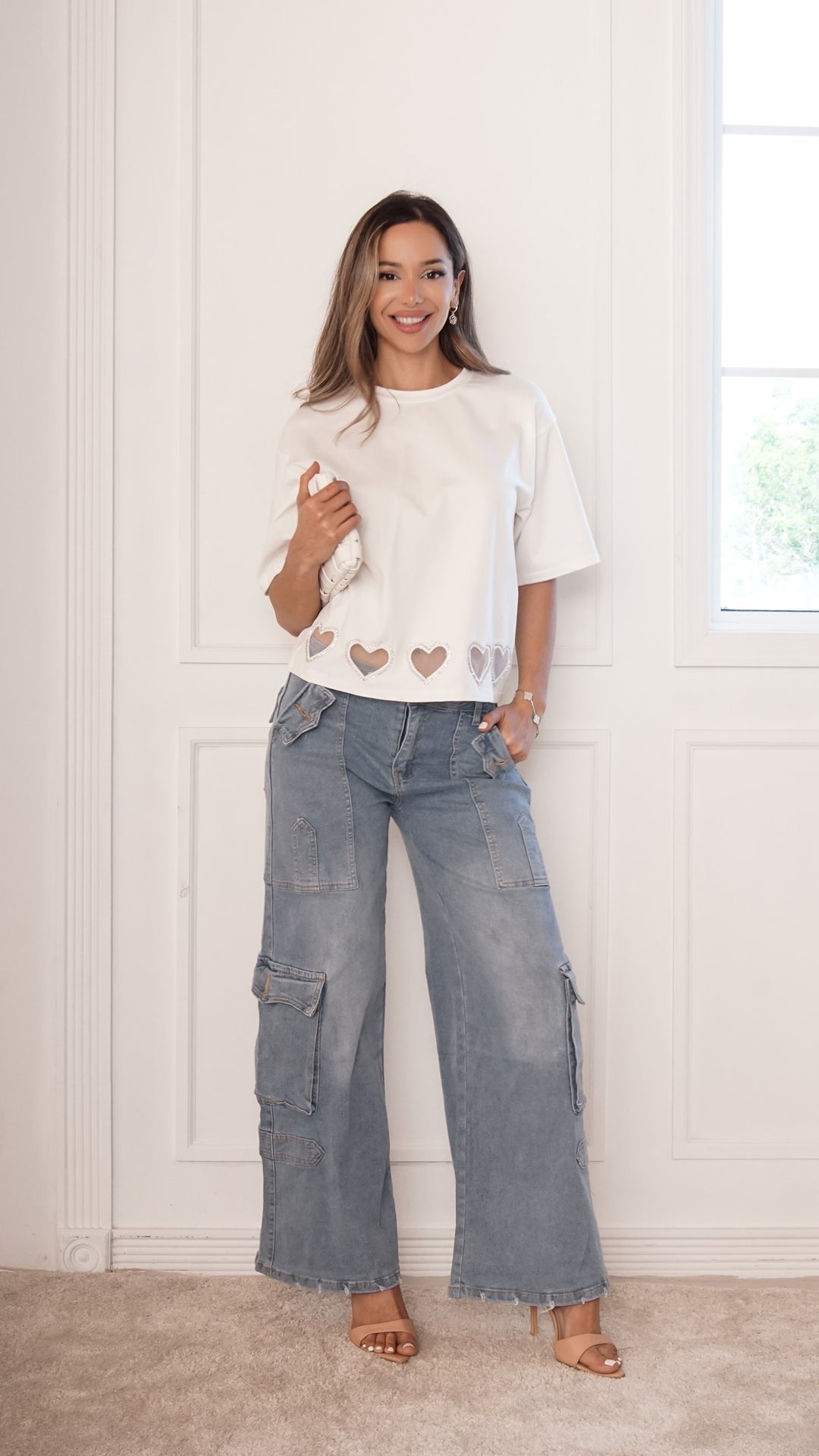 front view image 2 of Noelle Heart Trim Top
