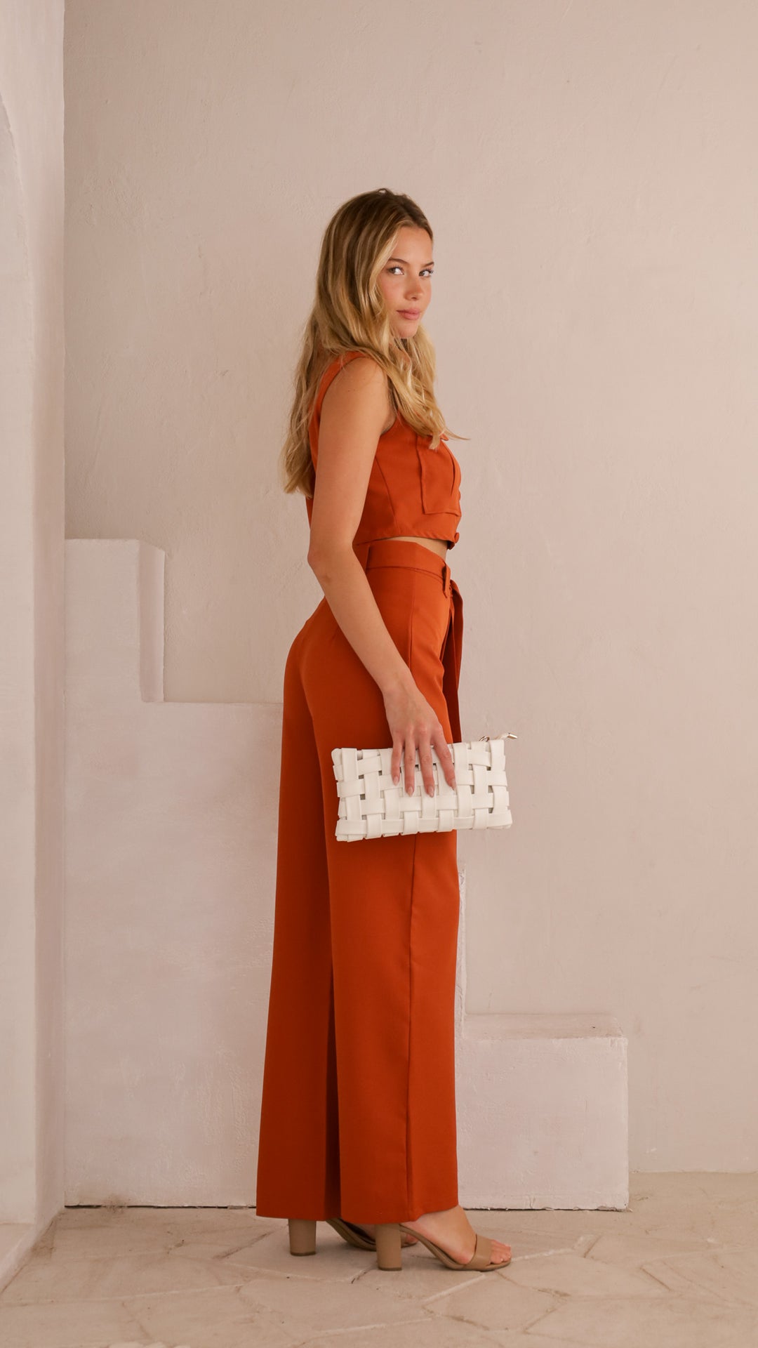 side view image 1 of Raina Belted Pants Set