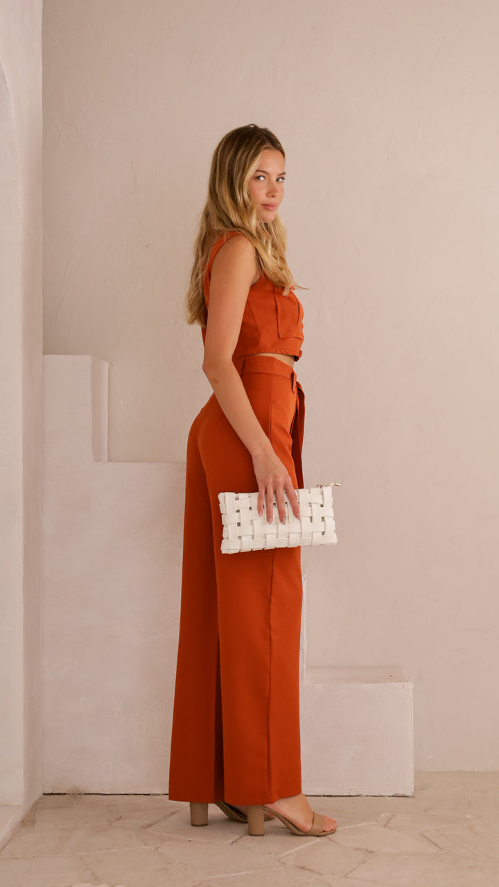 side view image 1 of Raina Belted Pants Set