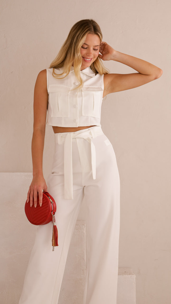 front view image 4 of Raina Belted Pants Set