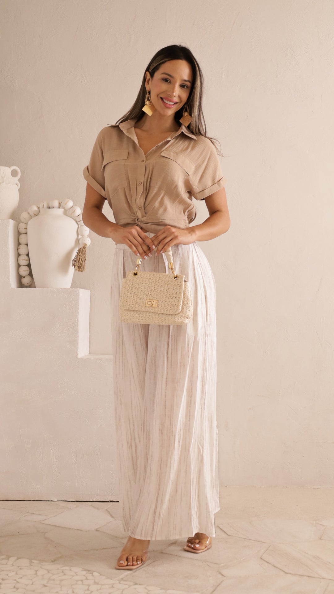 front view image 1 of Jelina Palazzo Pants