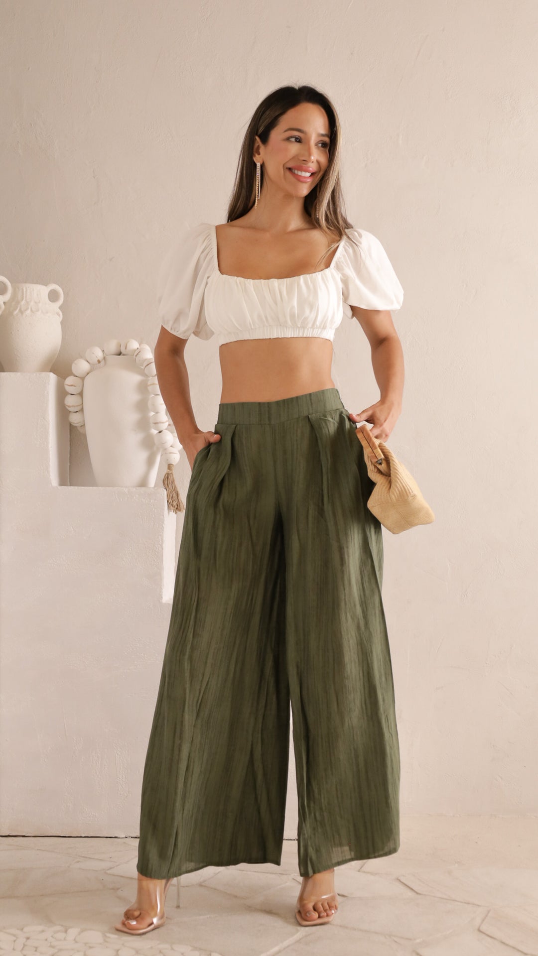 front view image 1 of Jelina Palazzo Pants