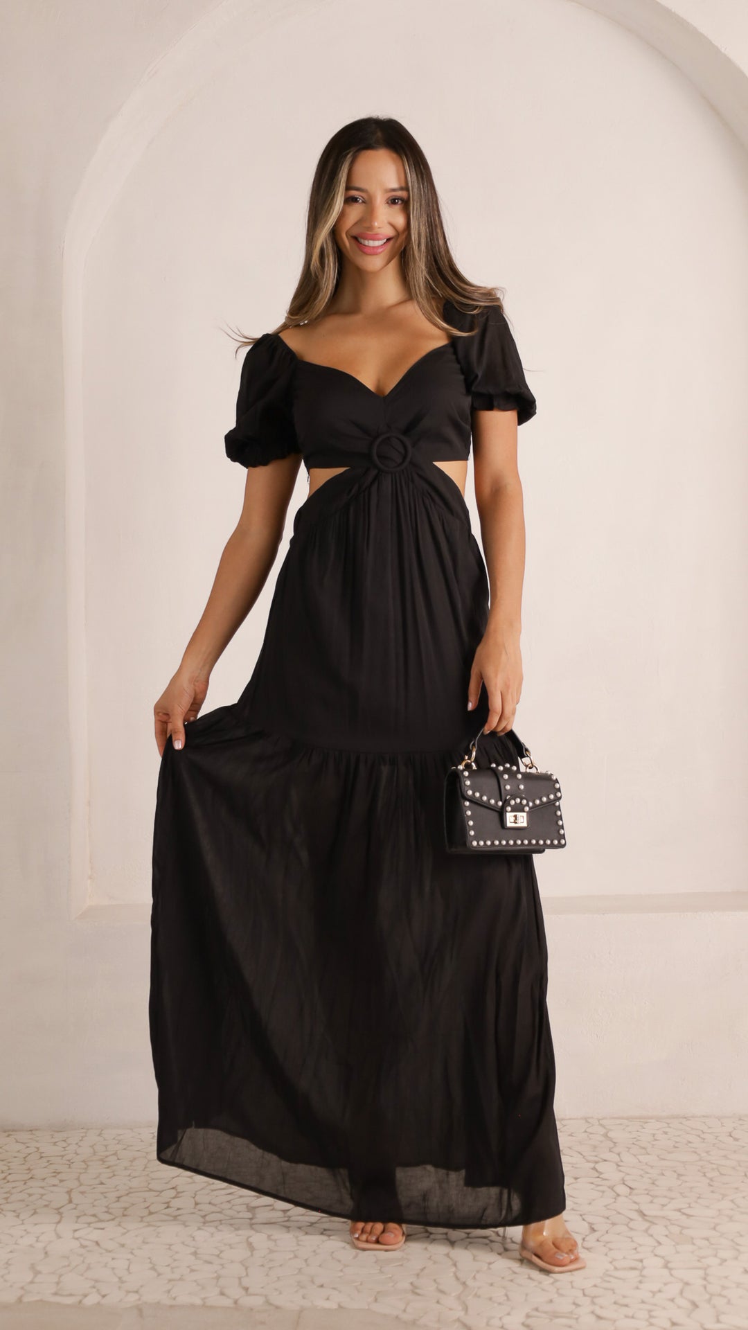 2 image front view_black of Elvira Maxi Dress