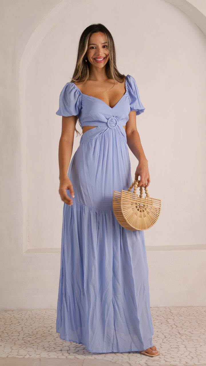 2 image front view_denim of Elvira Maxi Dress