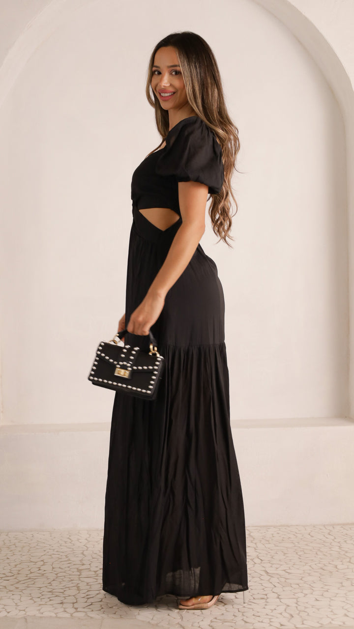 2 image rear view_black of Elvira Maxi Dress
