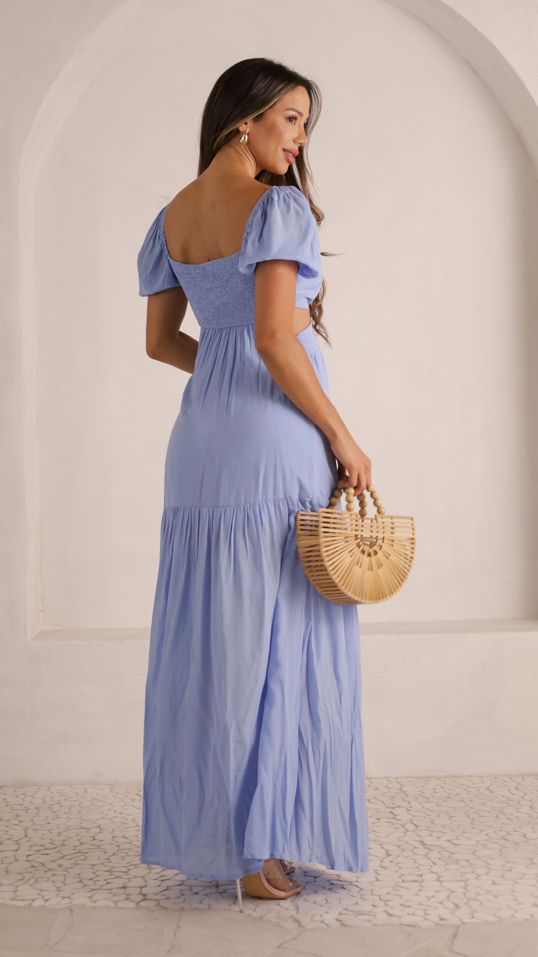 2 image rear view_denim of Elvira Maxi Dress