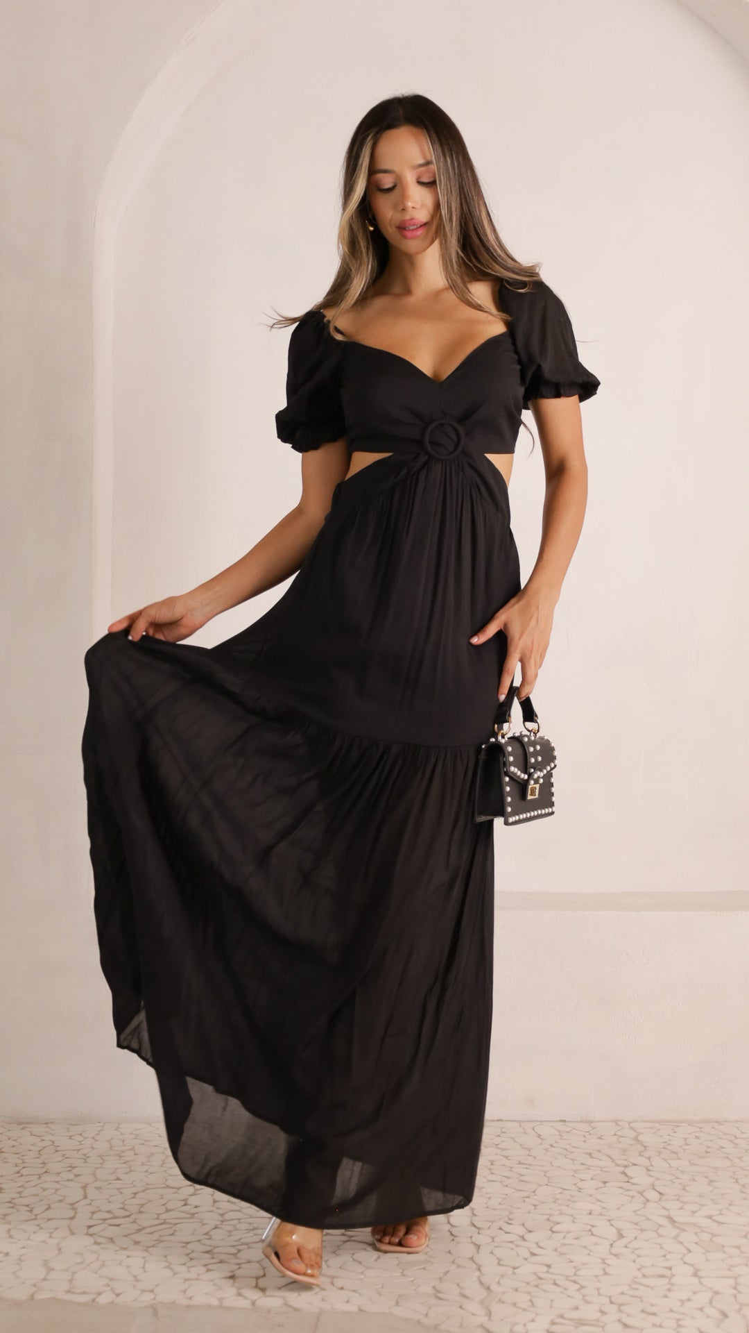 2 image front view_black of Elvira Maxi Dress