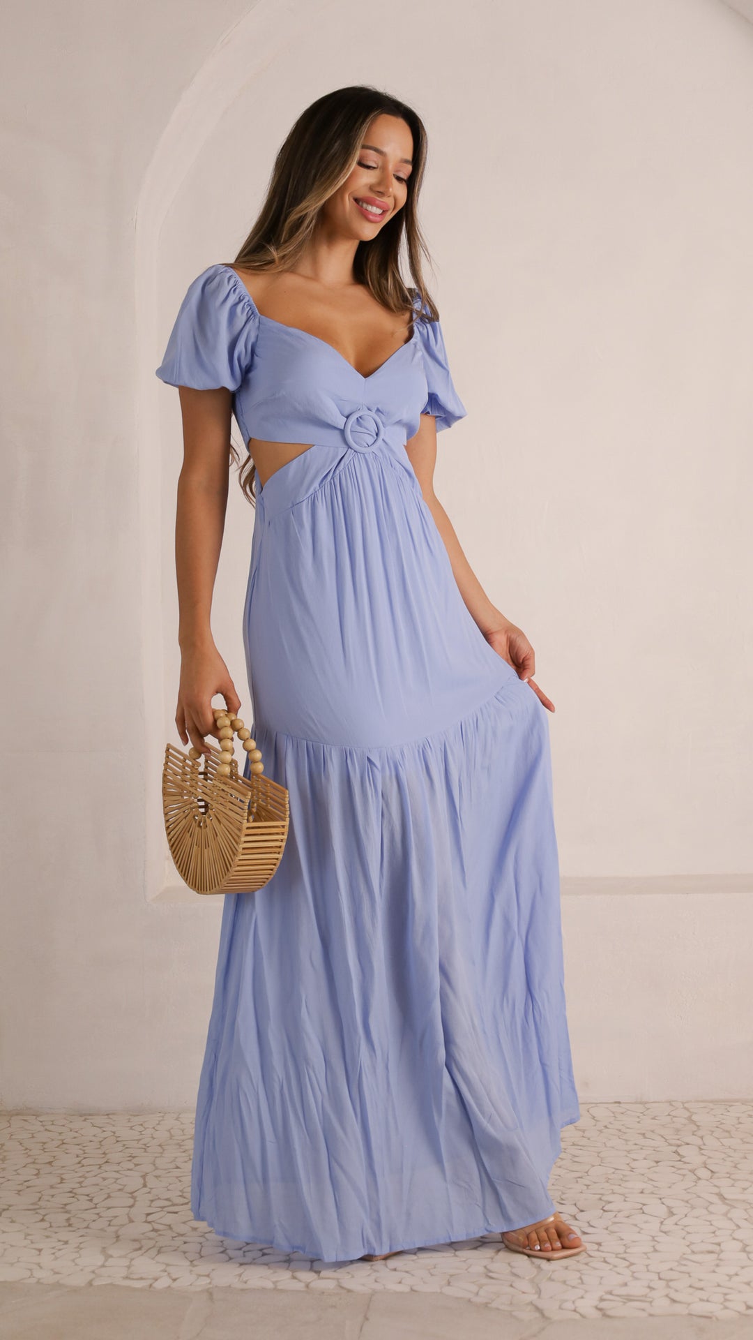 2 image front view_denim of Elvira Maxi Dress