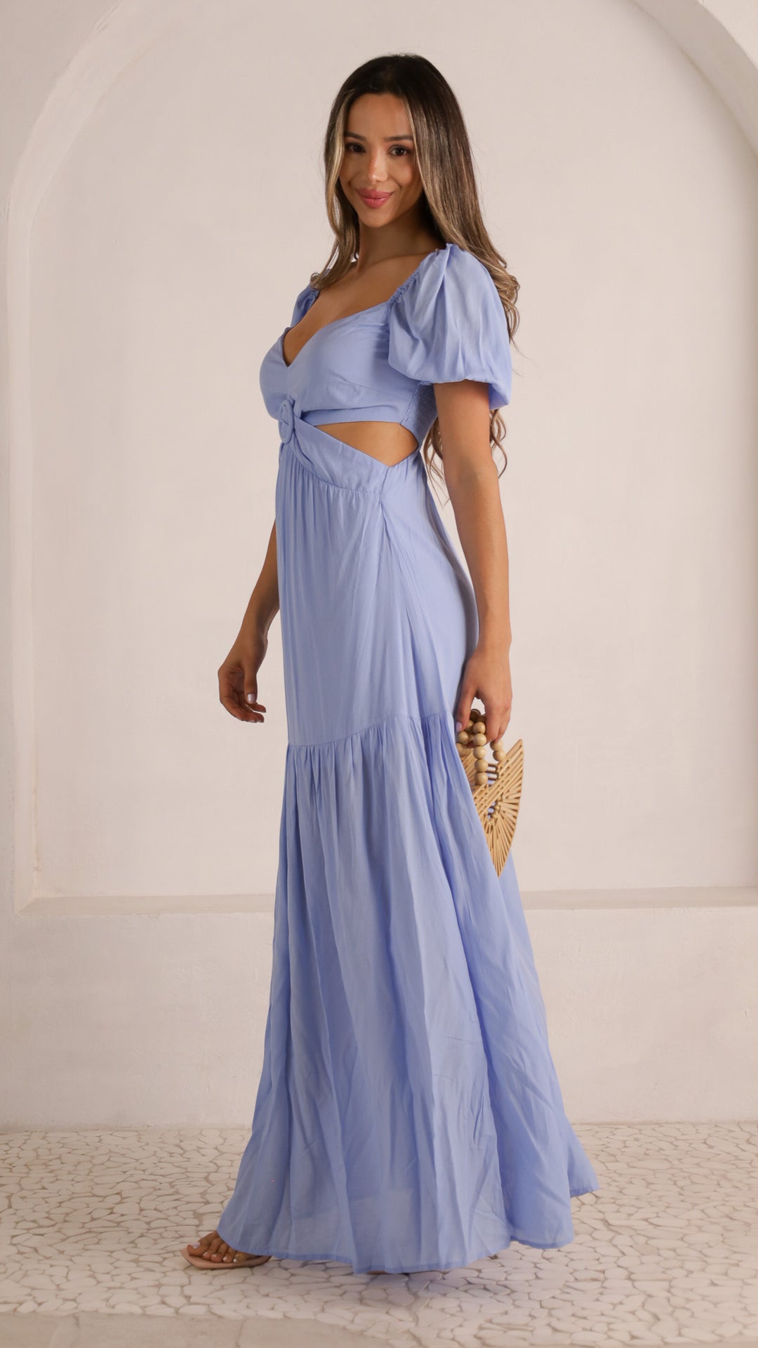 2 image side view_denim of Elvira Maxi Dress