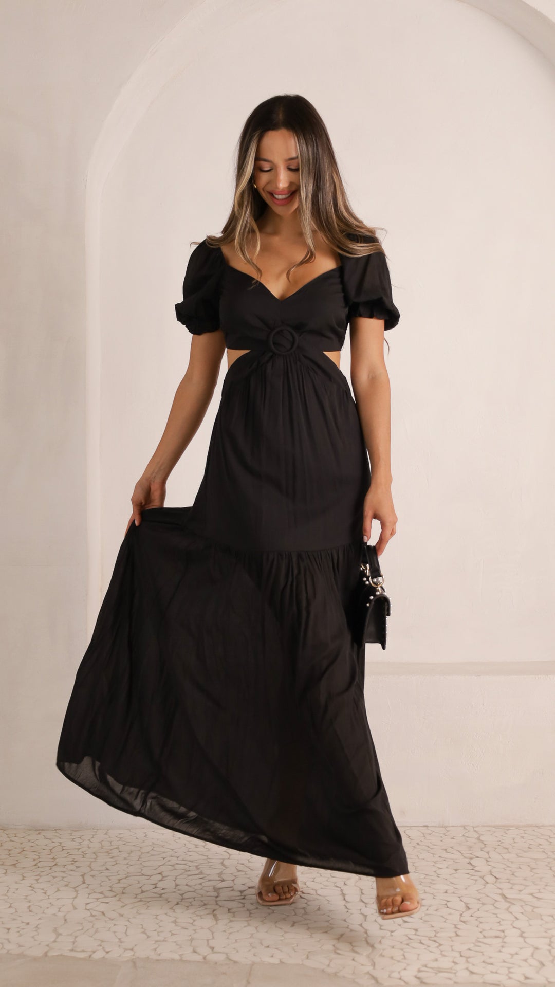 2 image front view_black of Elvira Maxi Dress