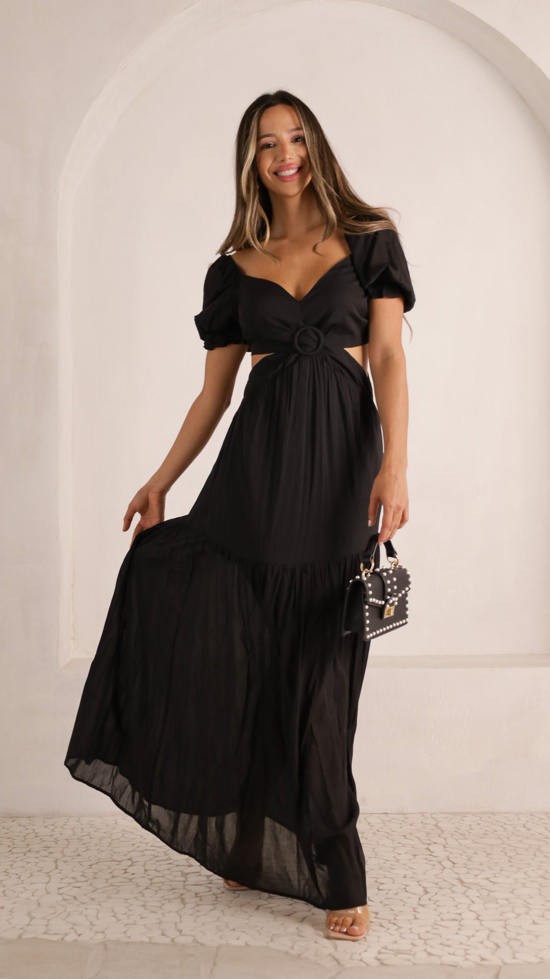 2 image front view_black of Elvira Maxi Dress