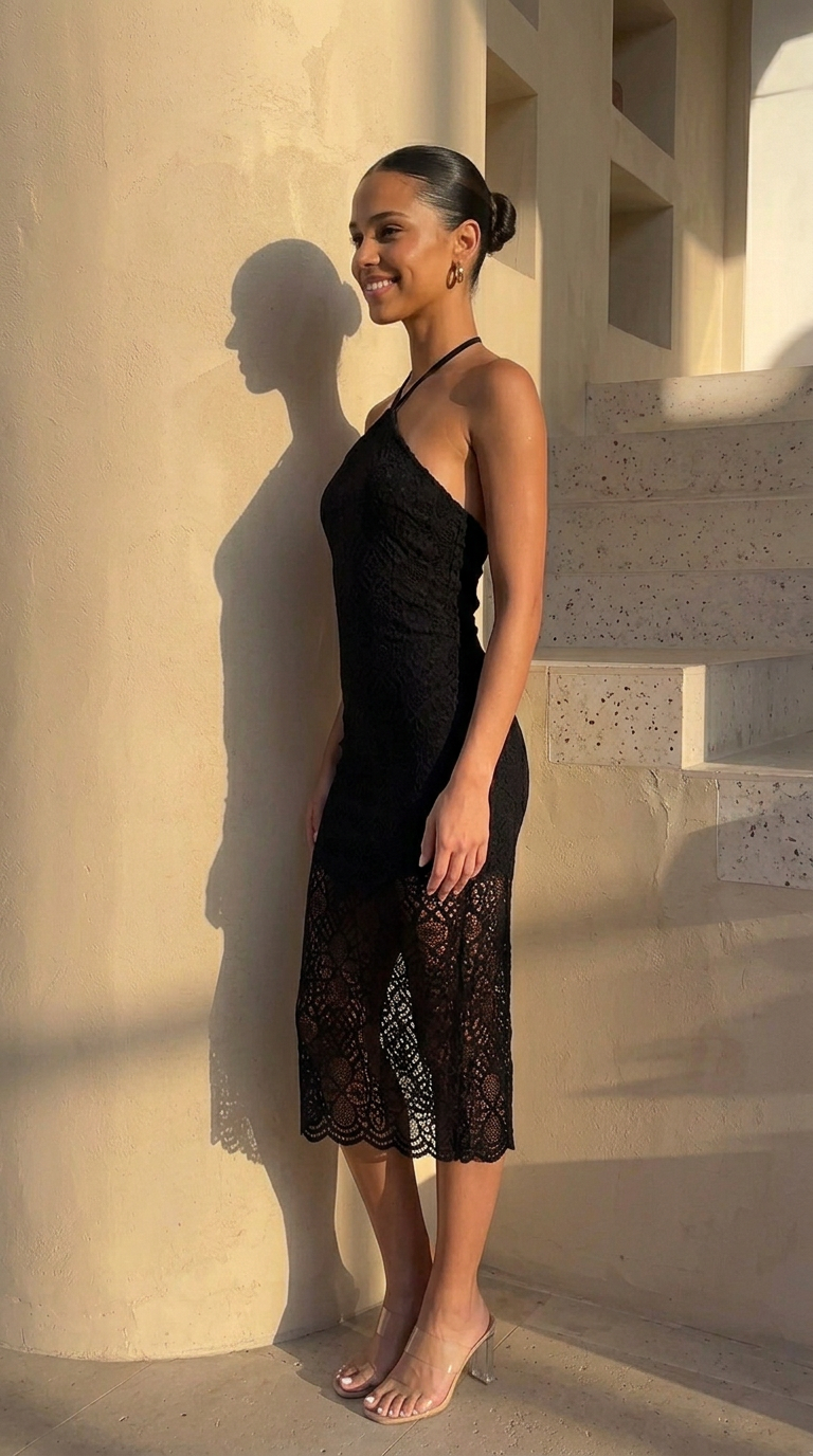 side view image 1 of Noirelle Midi Dress