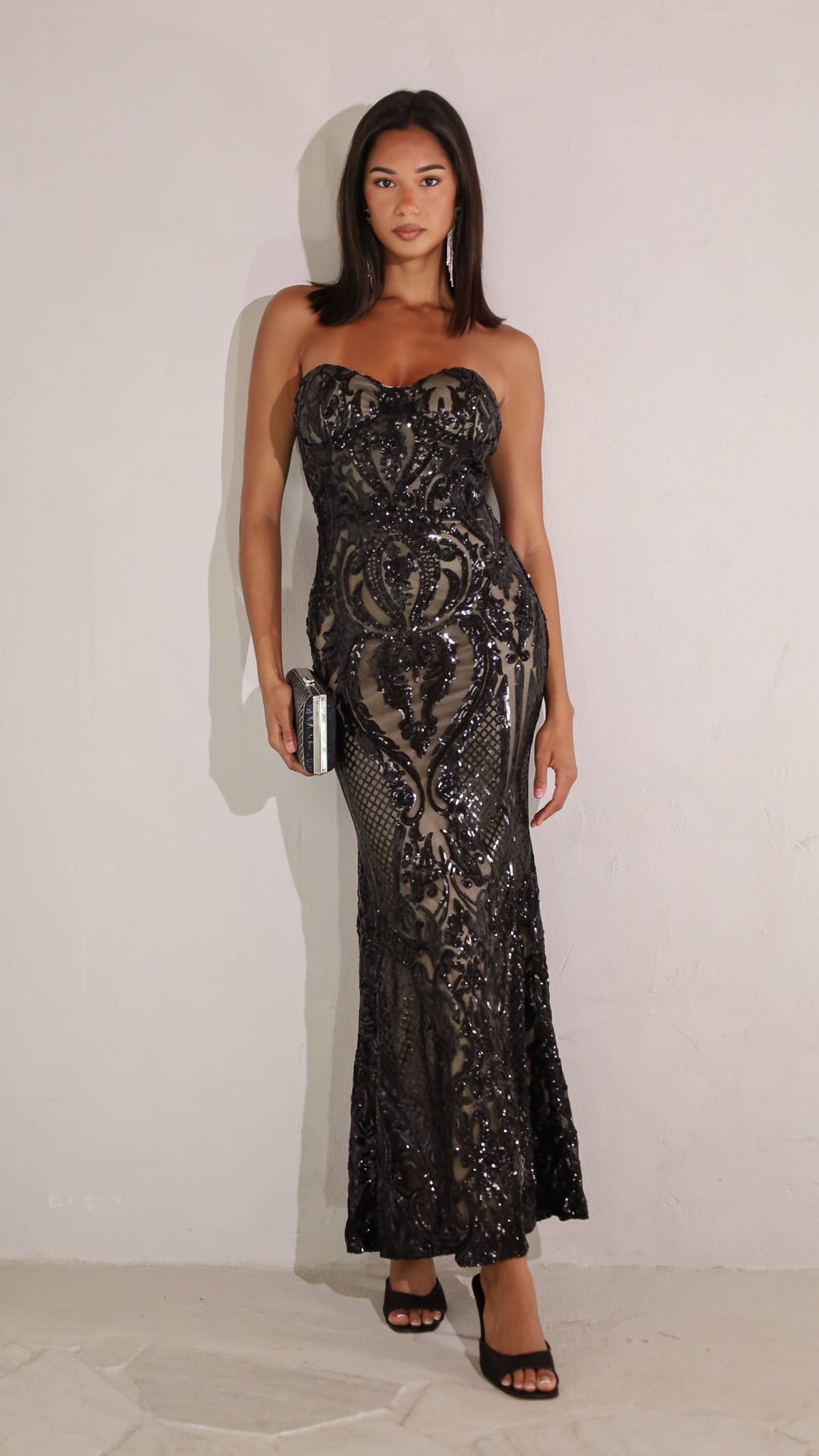 front view image 1 of Seraphina Sequin Maxi Dress