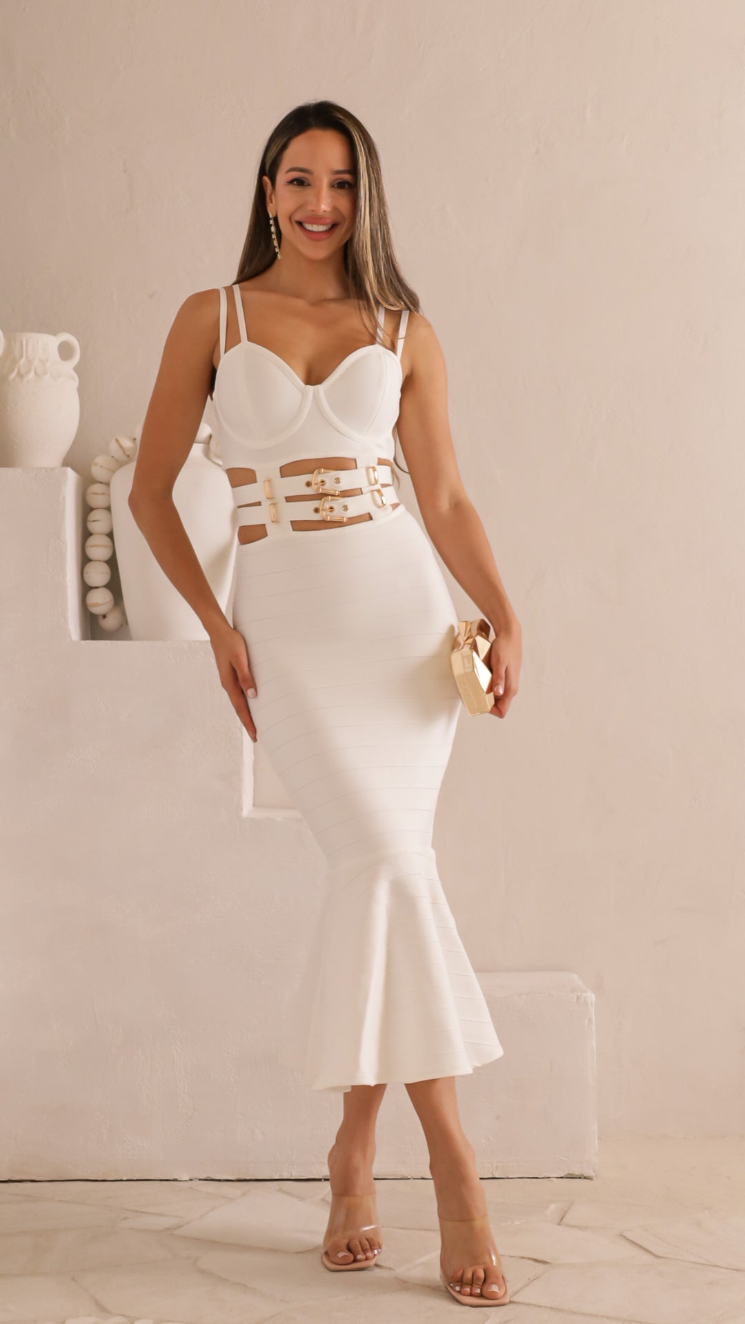 front view image 1 of Elara Bandage Dress