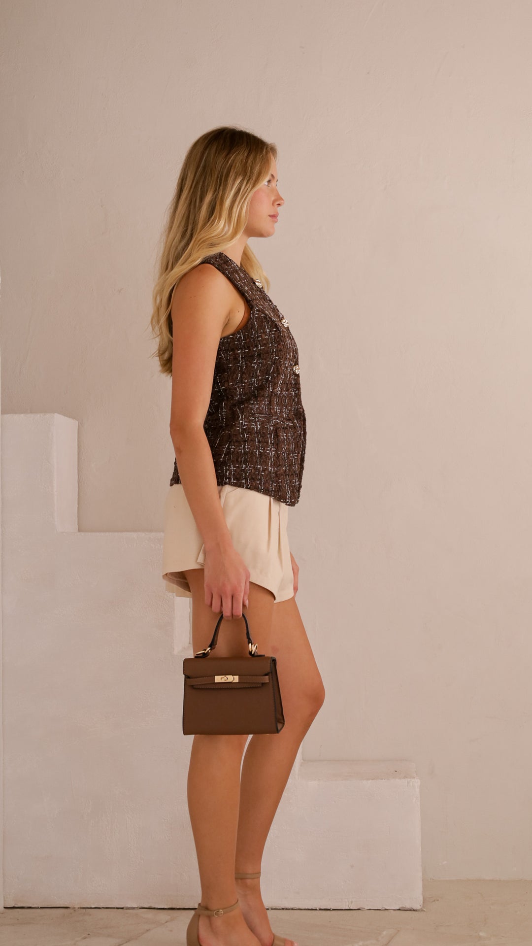 side view image 2 of Corinne Tweed Button Vest