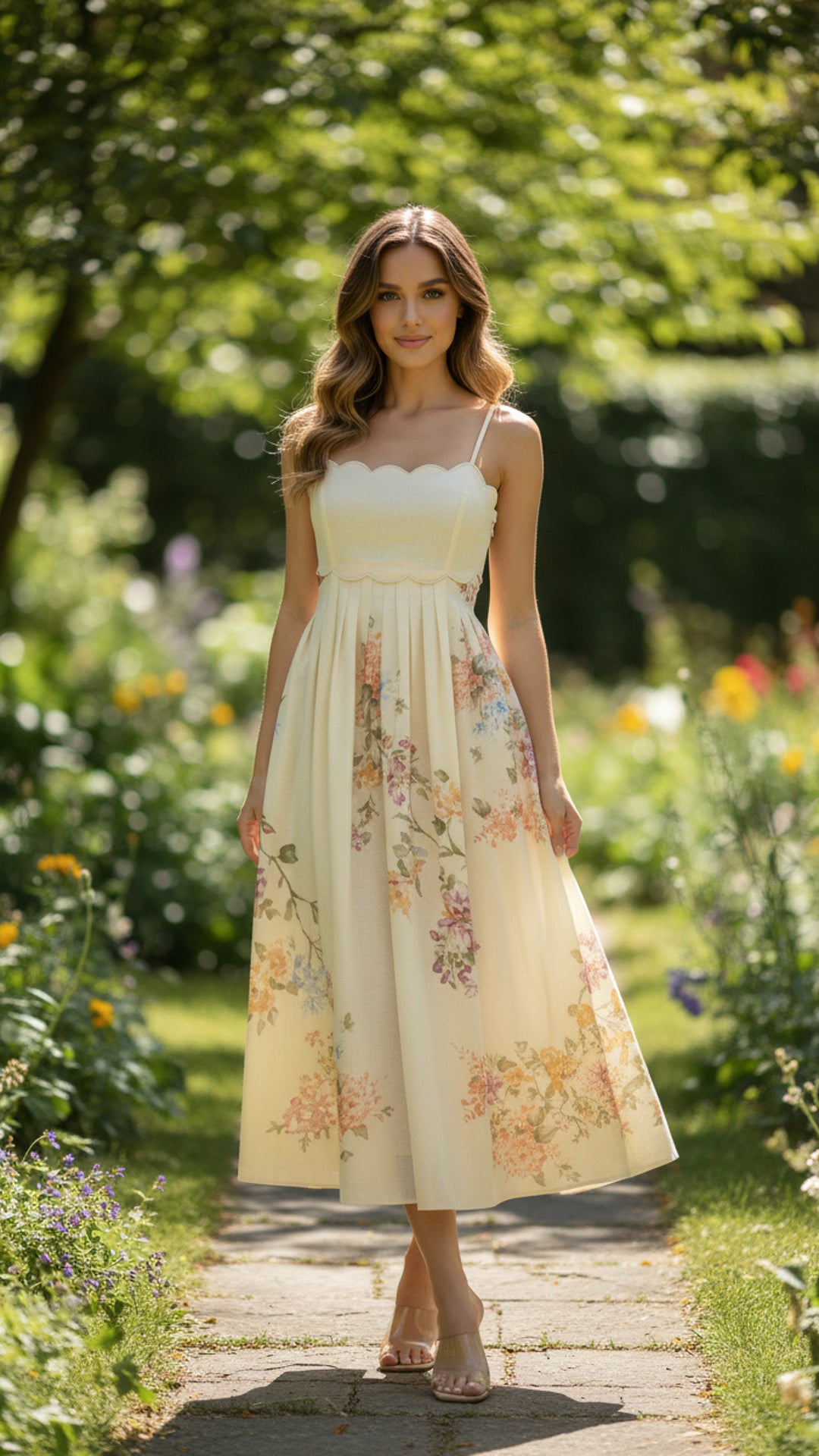 front view image 1 of Elowen Floral Midi Dress