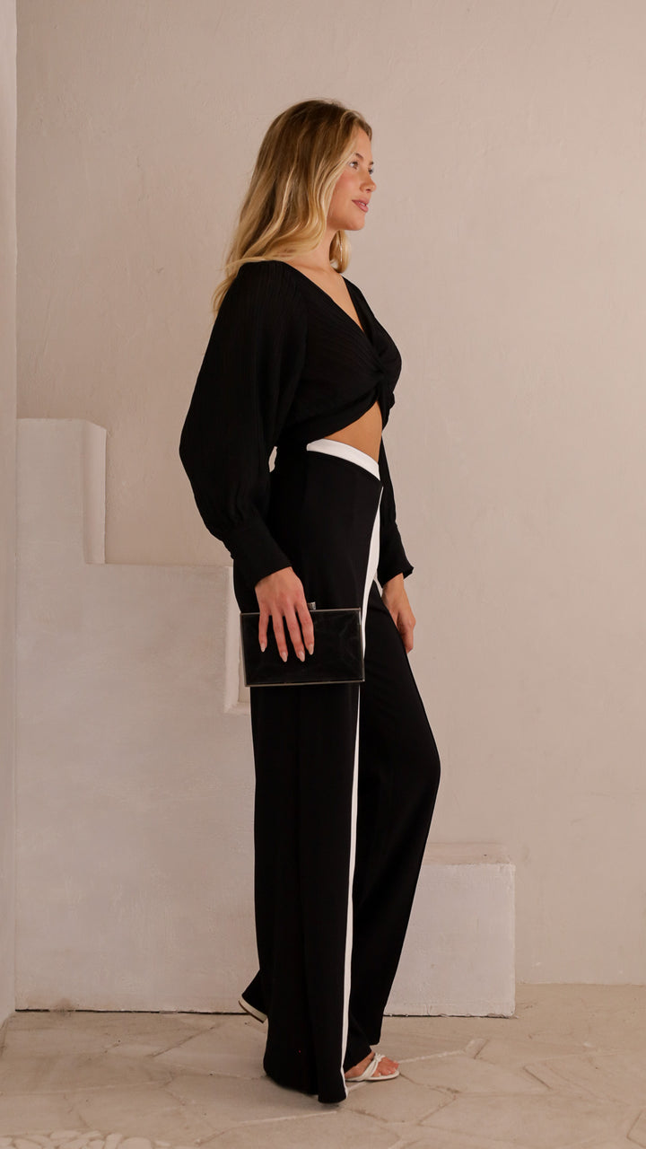 side view image 1 of Noelle Contrast Panel Pants