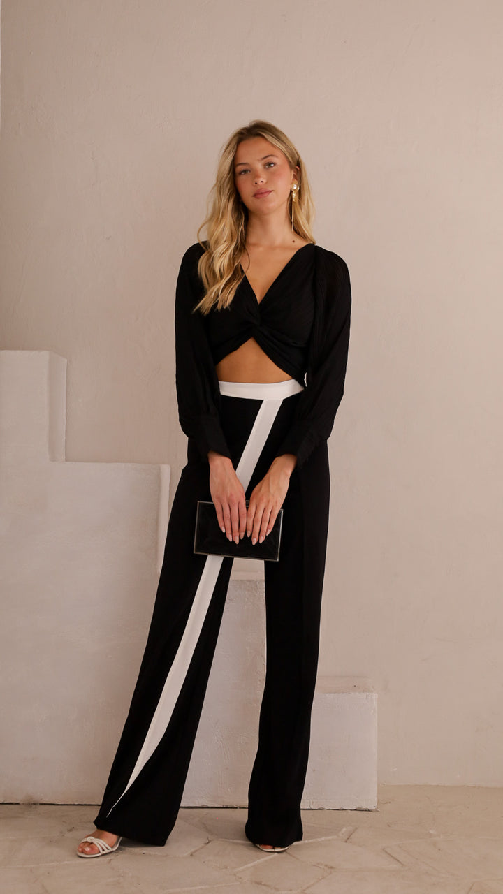 front view image 5 of Noelle Contrast Panel Pants