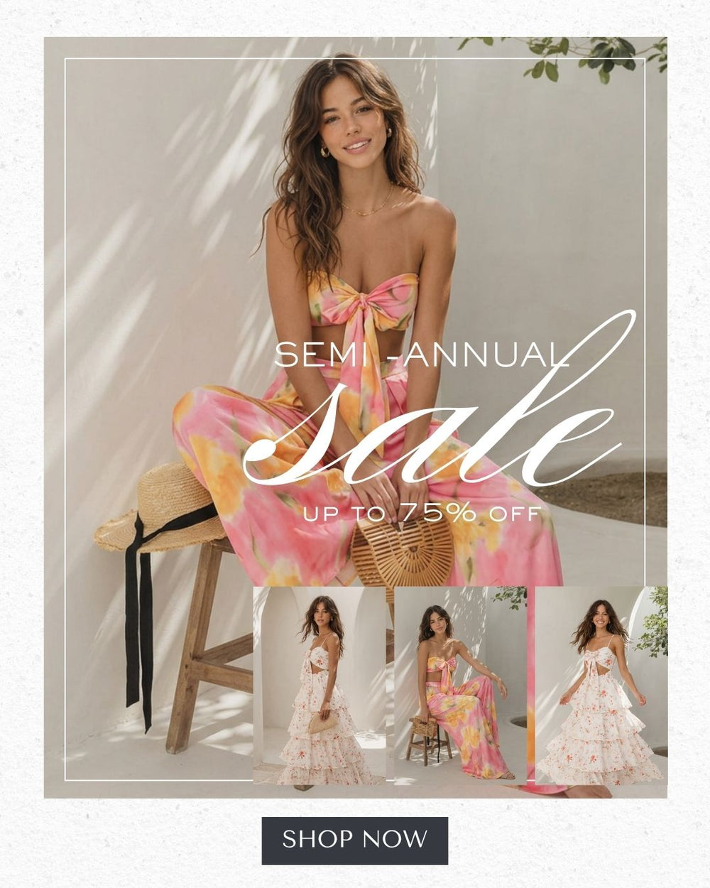 semi annual sale banner phone