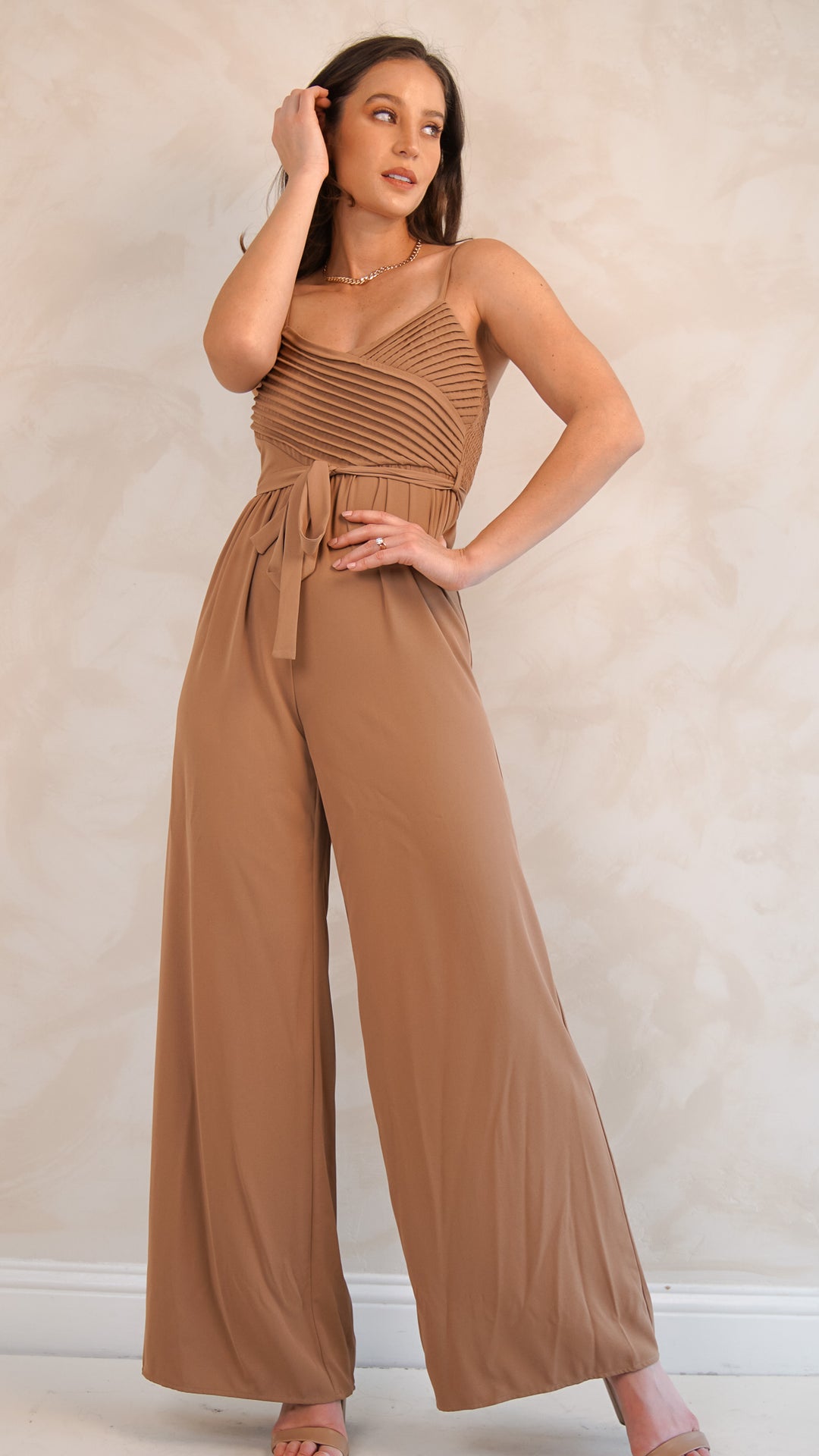 Carria Pleated Jumpsuit - Steps New York